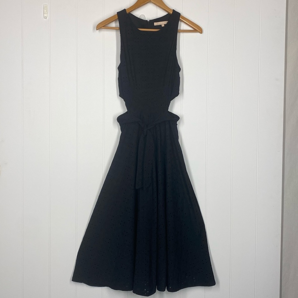Hutch Black Sleeveless Eyelet Dress Size Small